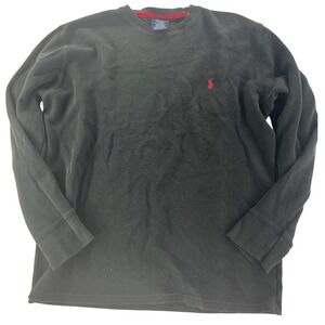 Polo Ralph Lauren Sleepwear Mens L Black Red Thermal Long Sleeve‎ Shirt